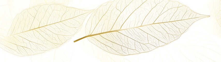 Obraz premium Delicate Dried Leaves on White Background