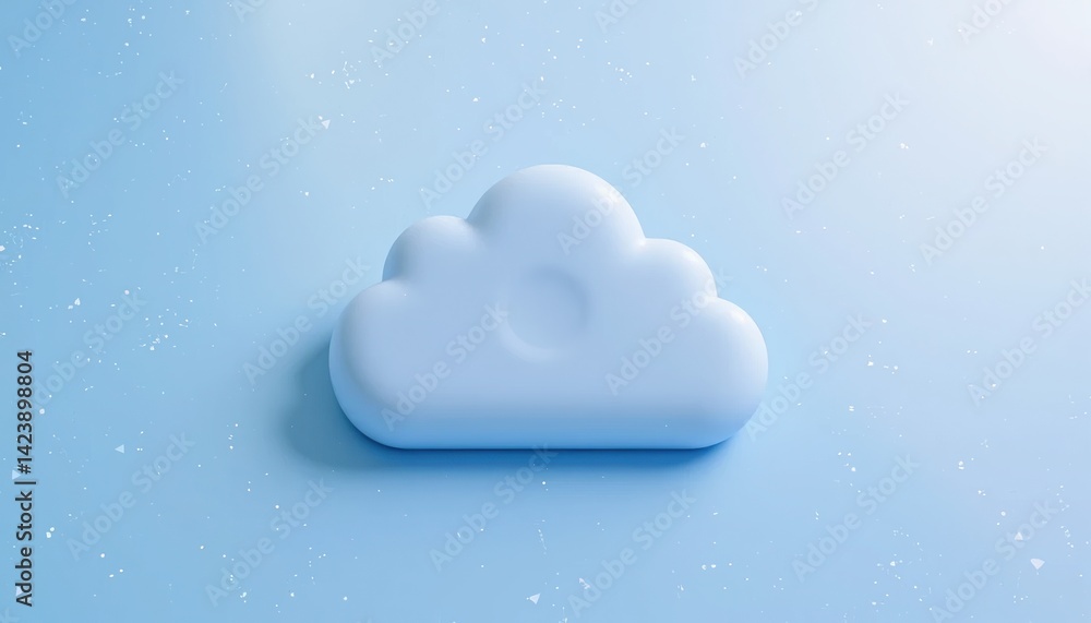 Poster cloud computing concept digital environment 3d render technology minimalist viewpoint for enhanced d