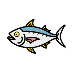 albacore tuna icon, albacore tuna vector illustration-simple illustration of albacore tuna, perfect for albacore tuna logos and icons