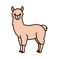 alpaca icon, alpaca vector illustration-simple illustration of alpaca, perfect for alpaca logos and icons