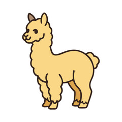 alpaca icon, alpaca vector illustration-simple illustration of alpaca, perfect for alpaca logos and icons