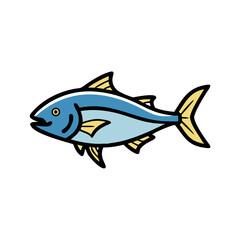 amberjack icon, amberjack vector illustration-simple illustration of amberjack, perfect for amberjack logos and icons