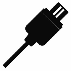Basic Cable Connector Black Vector