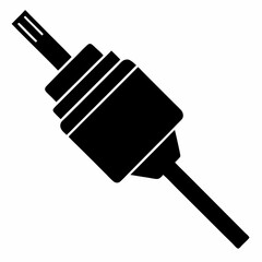 Basic Cable Connector Black Vector