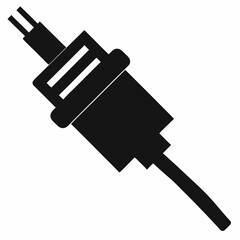 Basic Cable Connector Black Vector