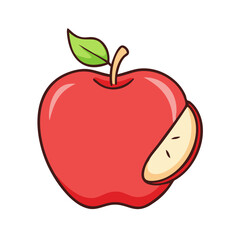 apple icon, apple vector illustration-simple illustration of apple, perfect for apple logos and icons