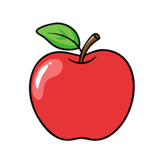 apple icon, apple vector illustration-simple illustration of apple, perfect for apple logos and icons
