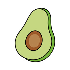 avocado icon, avocado vector illustration-simple illustration of avocado, perfect for avocado logos and icons