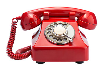 an old fashioned red telephone isolated on transparent background an old fashioned red telephone isolated on transparent background PNG