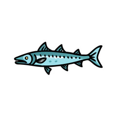 barracuda icon, barracuda vector illustration-simple illustration of barracuda, perfect for barracuda logos and icons