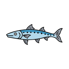 barracuda icon, barracuda vector illustration-simple illustration of barracuda, perfect for barracuda logos and icons