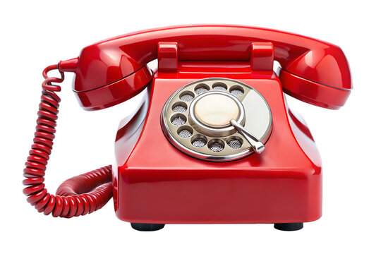 an old fashioned red telephone isolated on transparent background an old fashioned red telephone isolated on transparent background PNG - Powered by Adobe