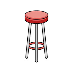 bar stool icon, bar stool vector illustration-simple illustration of bar stool, perfect for bar stool logos and icons