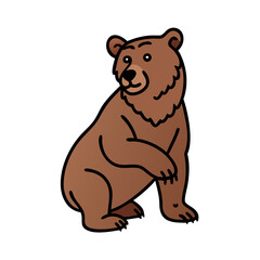 bear icon, bear vector illustration-simple illustration of bear, perfect for bear logos and icons