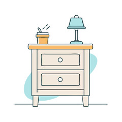 bedside table icon, bedside table vector illustration-simple illustration of bedside table, perfect for bedside table logos and icons