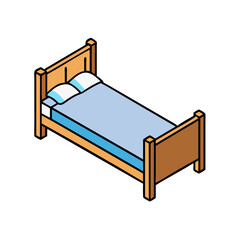 bed frame icon, bed frame vector illustration-simple illustration of bed frame, perfect for bed frame logos and icons