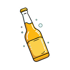 beer bottle icon, beer bottle vector illustration-simple illustration of beer bottle, perfect for beer bottle logos and icons