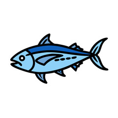 bluefin tuna icon, bluefin tuna vector illustration-simple illustration of bluefin tuna, perfect for bluefin tuna logos and icons
