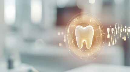 Dental health innovations dental clinic digital illustration modern environment close-up view oral care concept