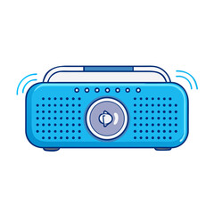 bluetooth speaker icon, bluetooth speaker vector illustration-simple illustration of bluetooth speaker, perfect for bluetooth speaker logos and icons