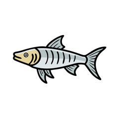 bonefish icon, bonefish vector illustration-simple illustration of bonefish, perfect for bonefish logos and icons