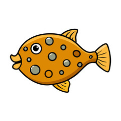boxfish icon, boxfish vector illustration-simple illustration of boxfish, perfect for boxfish logos and icons