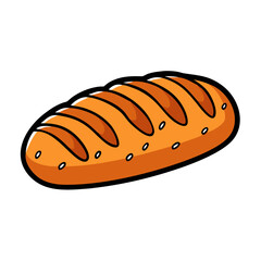bread loaf icon, bread loaf vector illustration-simple illustration of bread loaf, perfect for bread loaf logos and icons