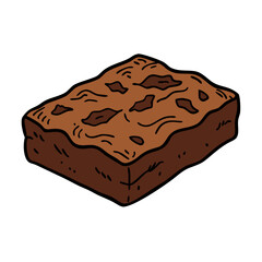 brownie square icon, brownie square vector illustration-simple illustration of brownie square, perfect for brownie square logos and icons