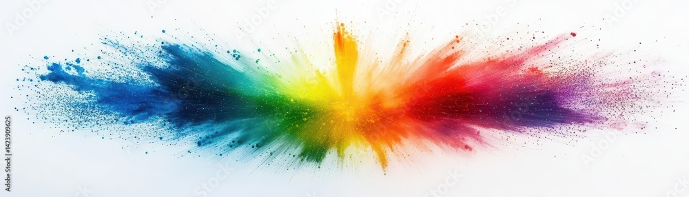 Poster vibrant colorful explosion of powder creating a dynamic and energetic atmosphere capturing the essen