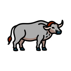 buffalo icon, buffalo vector illustration-simple illustration of buffalo, perfect for buffalo logos and icons