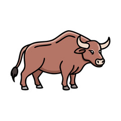 buffalo icon, buffalo vector illustration-simple illustration of buffalo, perfect for buffalo logos and icons