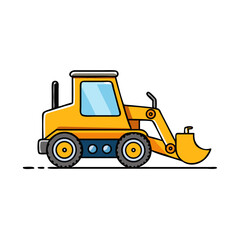 bulldozer icon, bulldozer vector illustration-simple illustration of bulldozer, perfect for bulldozer logos and icons