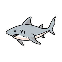 bull shark icon, bull shark vector illustration-simple illustration of bull shark, perfect for bull shark logos and icons