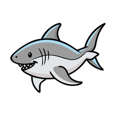 bull shark icon, bull shark vector illustration-simple illustration of bull shark, perfect for bull shark logos and icons
