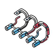 cable management clips icon, cable management clips vector illustration-simple illustration of cable management clips, perfect for cable management clips logos and icons