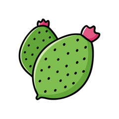 cactus pear icon, cactus pear vector illustration-simple illustration of cactus pear, perfect for cactus pear logos and icons