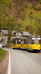 Naklejka premium Straßenbahn in der Sächsische Schweiz 