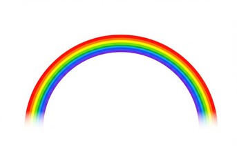 Colorful rainbow arch illustration on white background