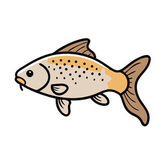 carp icon, carp vector illustration-simple illustration of carp, perfect for carp logos and icons