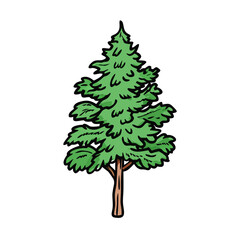 cedar tree icon, cedar tree vector illustration-simple illustration of cedar tree, perfect for cedar tree logos and icons