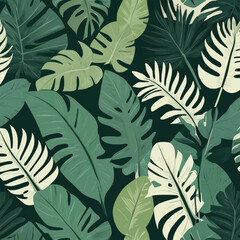 Fototapeta premium Tropical leaf Wallpaper, Luxury nature leaves pattern design, Golden banana leaf line arts, Hand drawn outline design for fabric , print, cover, banner and invitation, Vector illustration.