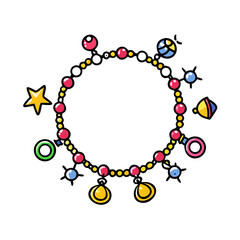 charm bracelets icon, charm bracelets vector illustration-simple illustration of charm bracelets, perfect for charm bracelets logos and icons