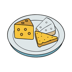 cheese platter icon, cheese platter vector illustration-simple illustration of cheese platter, perfect for cheese platter logos and icons
