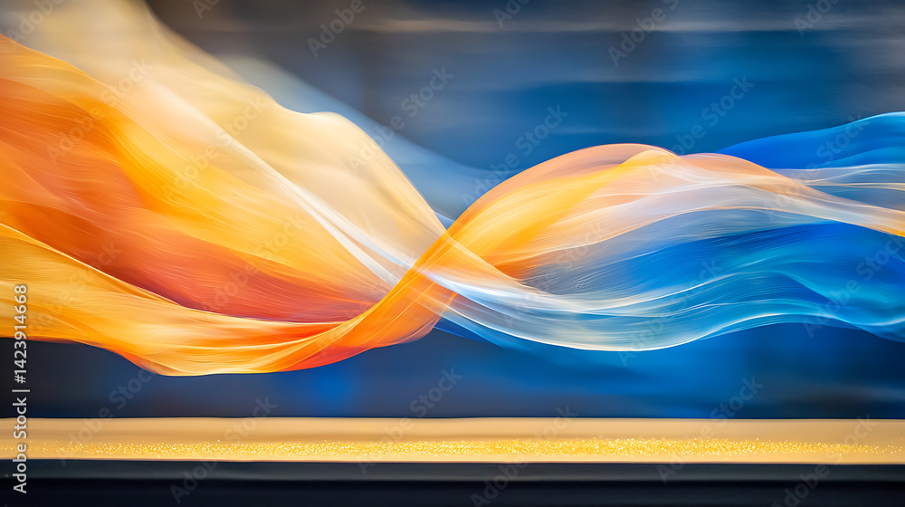 Poster dynamic color flow abstract art studio digital artwork vibrant environment close-up view motion conc