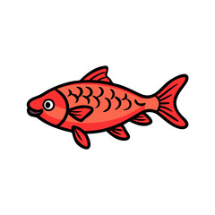cherry barb fish icon, cherry barb fish vector illustration-simple illustration of cherry barb fish, perfect for cherry barb fish logos and icons