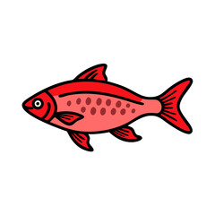 cherry barb fish icon, cherry barb fish vector illustration-simple illustration of cherry barb fish, perfect for cherry barb fish logos and icons