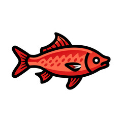 cherry barb fish icon, cherry barb fish vector illustration-simple illustration of cherry barb fish, perfect for cherry barb fish logos and icons