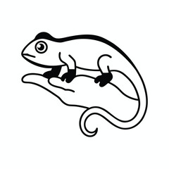 chameleon cartoon illustration