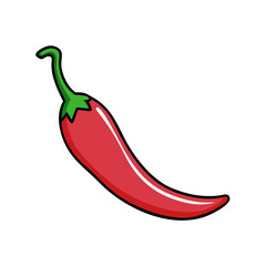 chili pepper icon, chili pepper vector illustration-simple illustration of chili pepper, perfect for chili pepper logos and icons