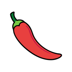 chili pepper icon, chili pepper vector illustration-simple illustration of chili pepper, perfect for chili pepper logos and icons